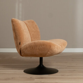 Draaifauteuil Lise chenille terracotta