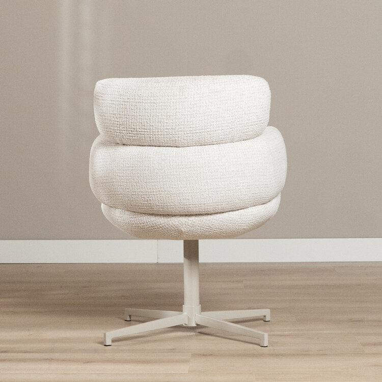 Eetkamerstoel Coco gemêleerde stof beige