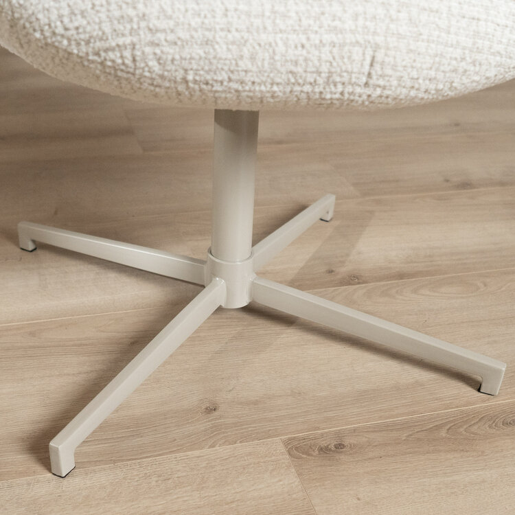 Eetkamerstoel Coco gemêleerde stof beige