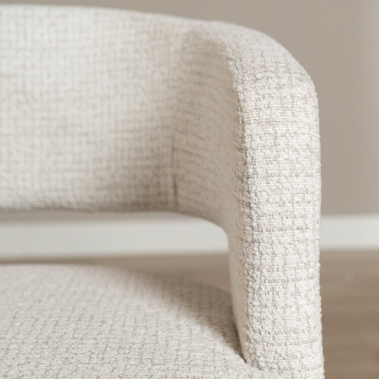 Draaifauteuil Gino gemêleerde stof beige