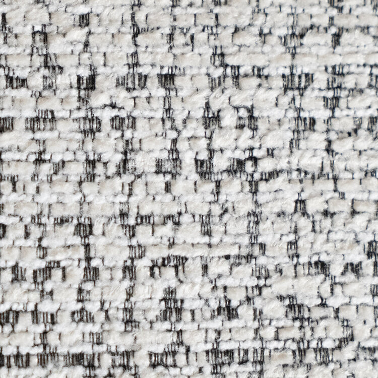 Draaifauteuil Moira gemêleerde stof off white/ zwart