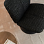Draaifauteuil Moira gemêleerde stof zwart