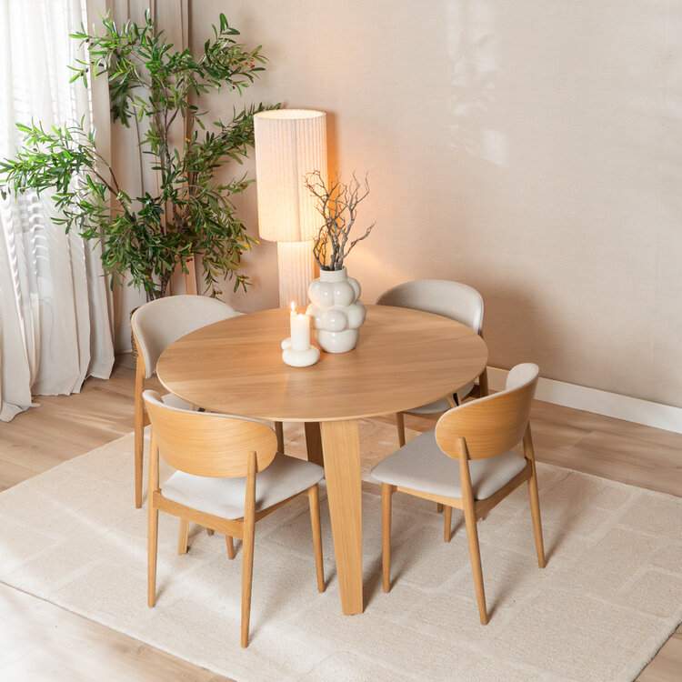 Eetkamerstoel Bohdi linnen off white