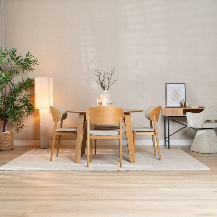 Eetkamerstoel Bohdi linnen off white