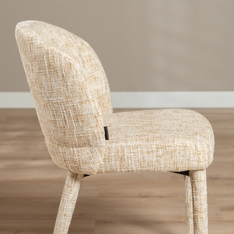Eetkamerstoel Charlie chenille beige