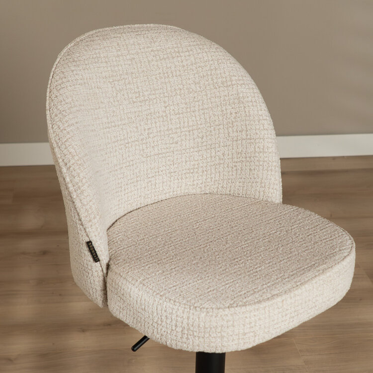 Barkruk Odin gemêleerde stof beige 63-83 cm