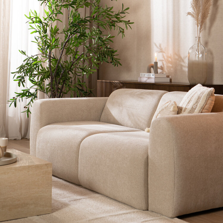 2,5-zits bank Maine chenille stof beige