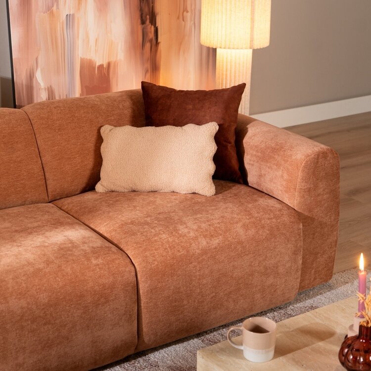 2,5-zits bank Maine gemêleerde stof terracotta