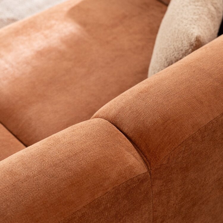 2,5-zits bank Maine gemêleerde stof terracotta