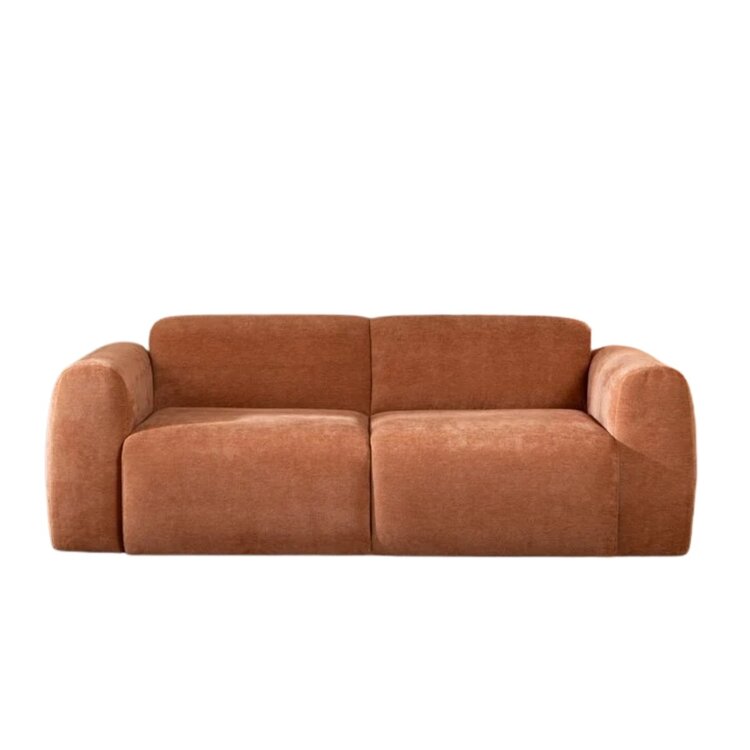 2,5-zits bank Maine gemêleerde stof terracotta