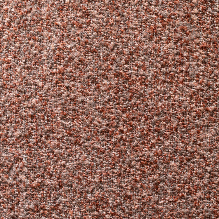 Hoekbank Maine bouclé stof rood/roze links