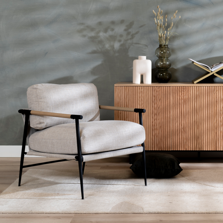 Fauteuil Jade linnen taupe