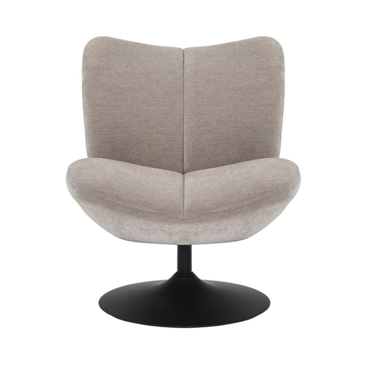 Draaifauteuil Lise chenille taupe