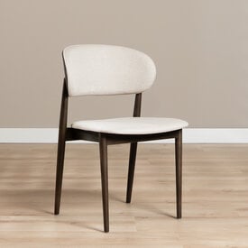 Eetkamerstoel Bohdi linnen walnoot