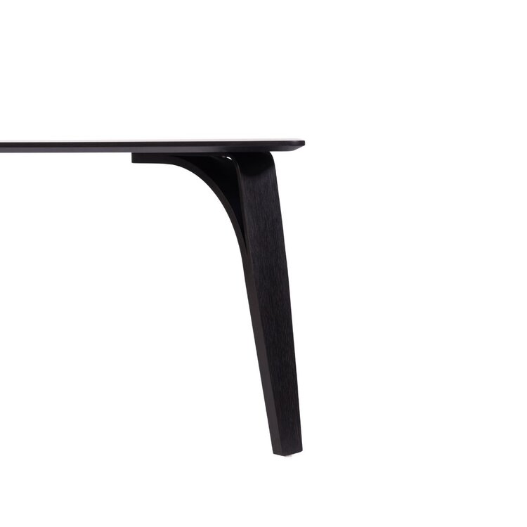 Eettafel Flint zwart 160 x 90 cm