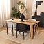 Eettafel Flint naturel eiken 180 x 90 cm