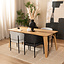 Eettafel Flint naturel eiken 220 x 100 cm