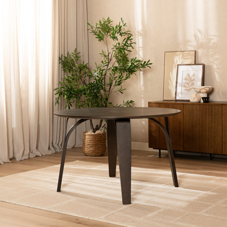 Eettafel Bowie rond walnoot Ø 120 cm