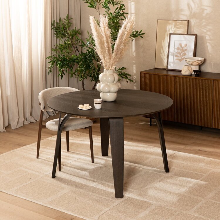 Eettafel Bowie rond walnoot Ø 120 cm