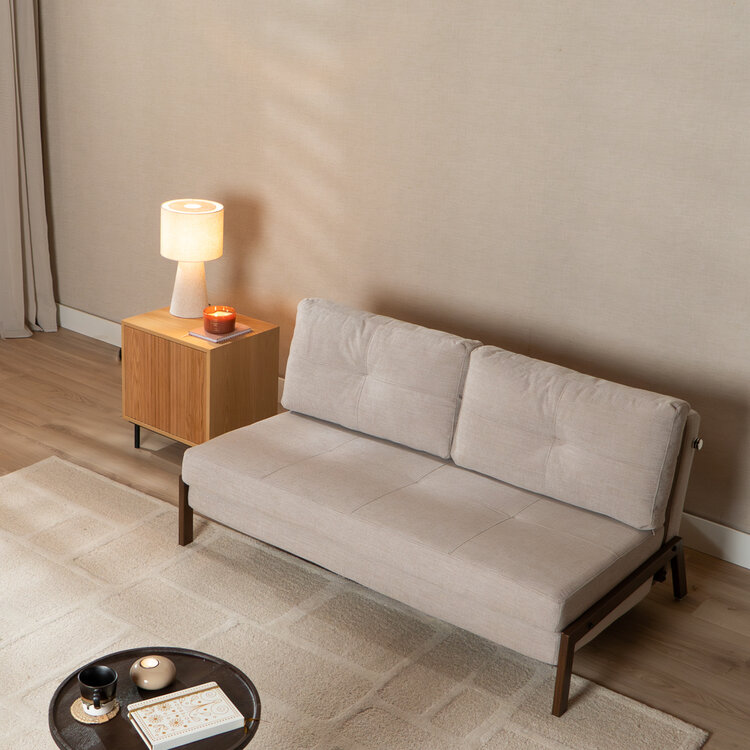 Slaapbank 2 persoons Mikko gerecyclede stof beige