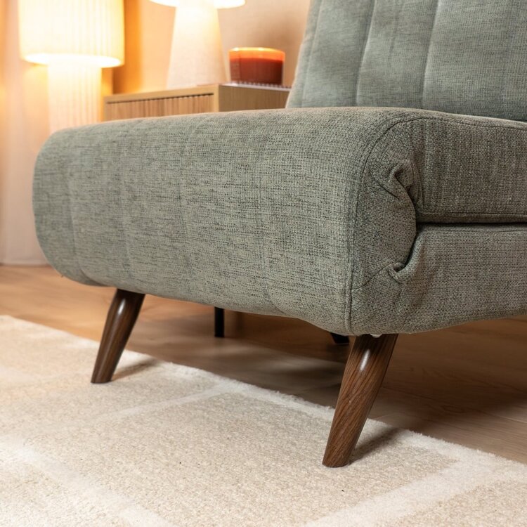 Slaapfauteuil Hanna gerecyclede stof groen