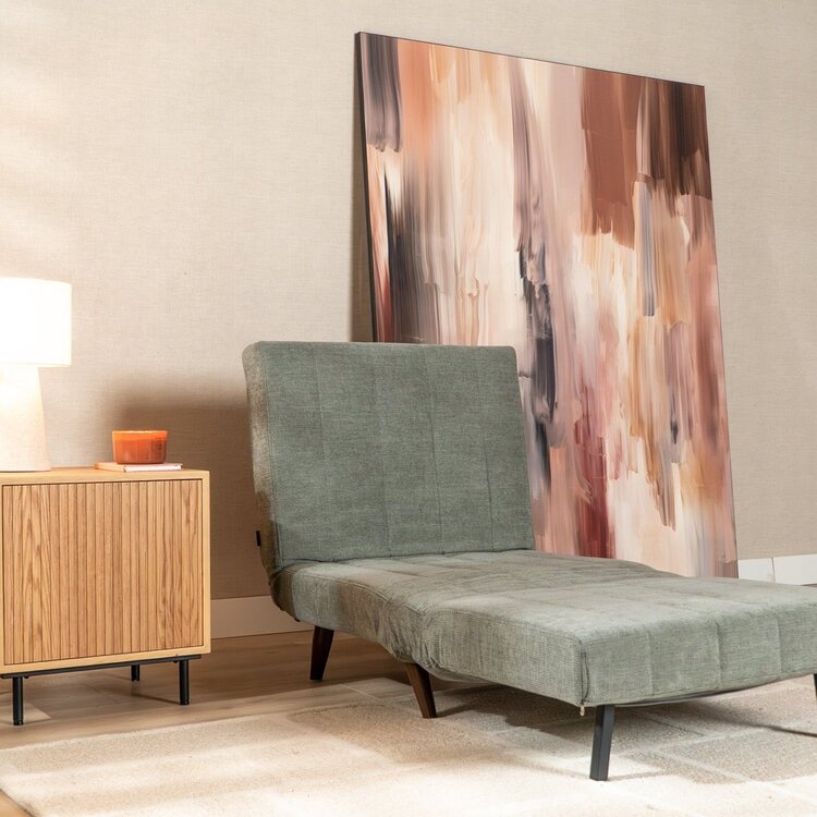 Slaapfauteuil Hanna gerecyclede stof groen