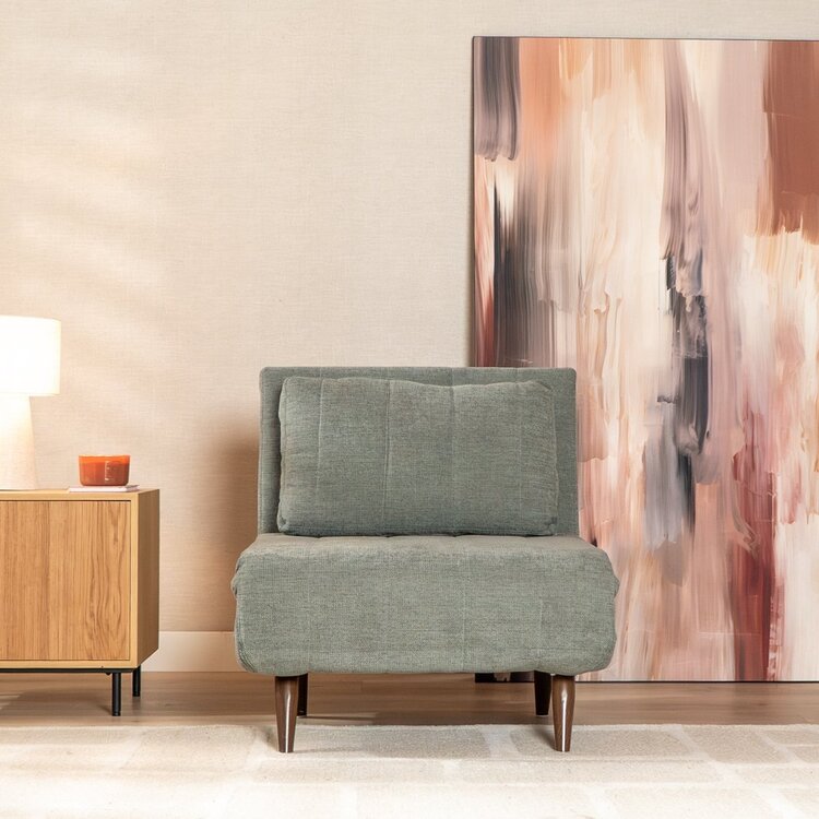 Slaapfauteuil Hanna gerecyclede stof groen