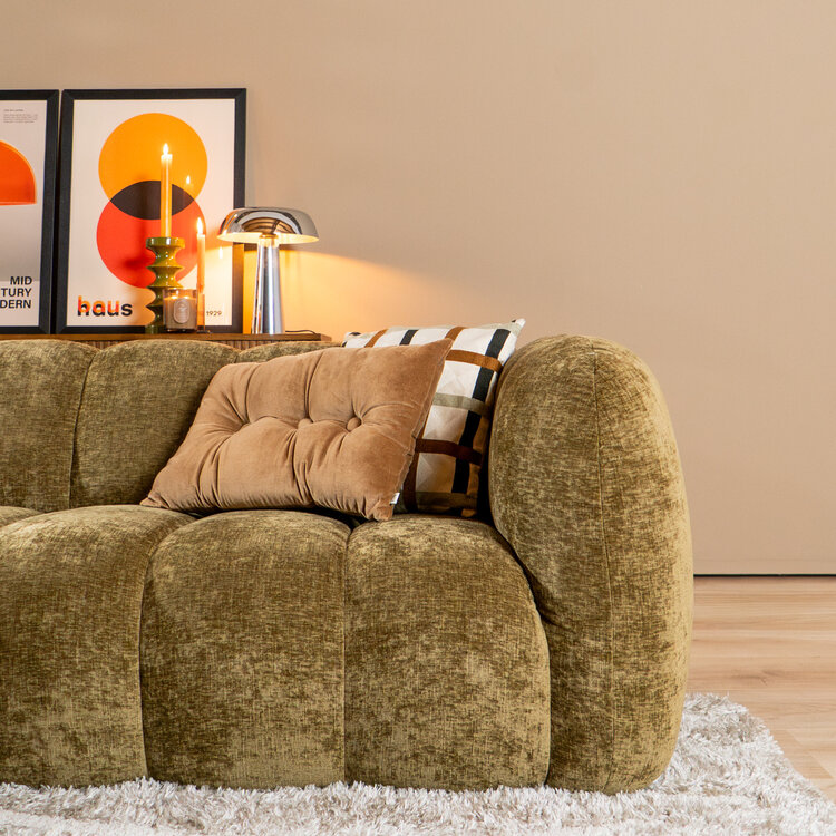 Hoekbank Luca chenille olijf groen links