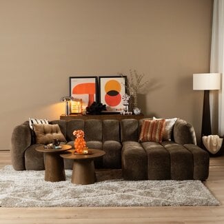 Hoekbank Luca chenille mocha rechts