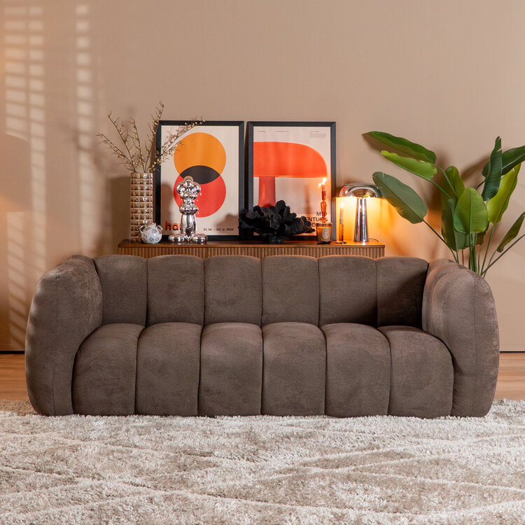 3-zitsbank Luca chenille bruin