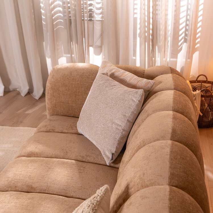 3-zitsbank Luca chenille peach