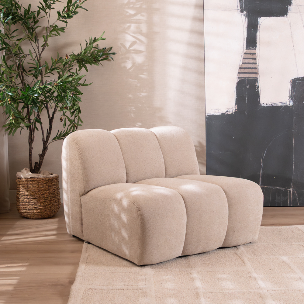 Fauteuil Luca chenille beige