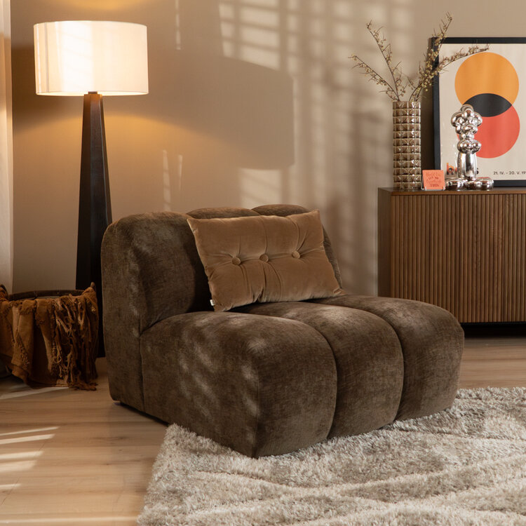 Fauteuil Luca chenille mocha