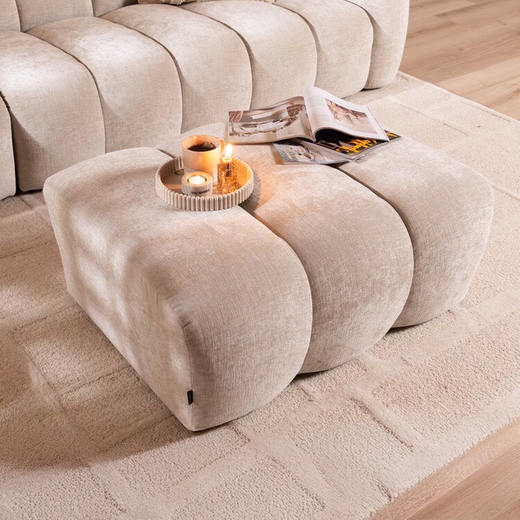 Hocker Luca chenille sand