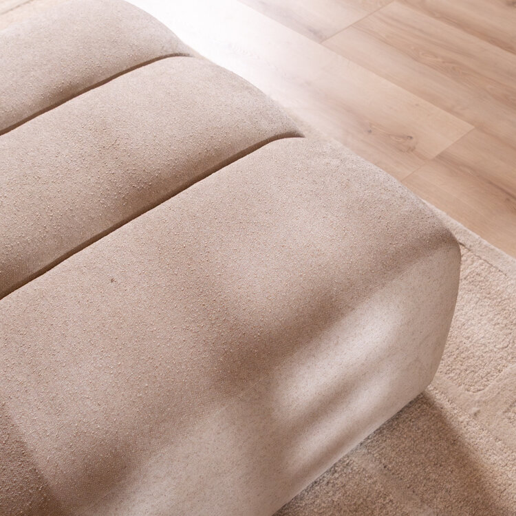 Hocker Luca chenille beige