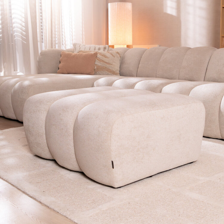 Hocker Luca chenille beige