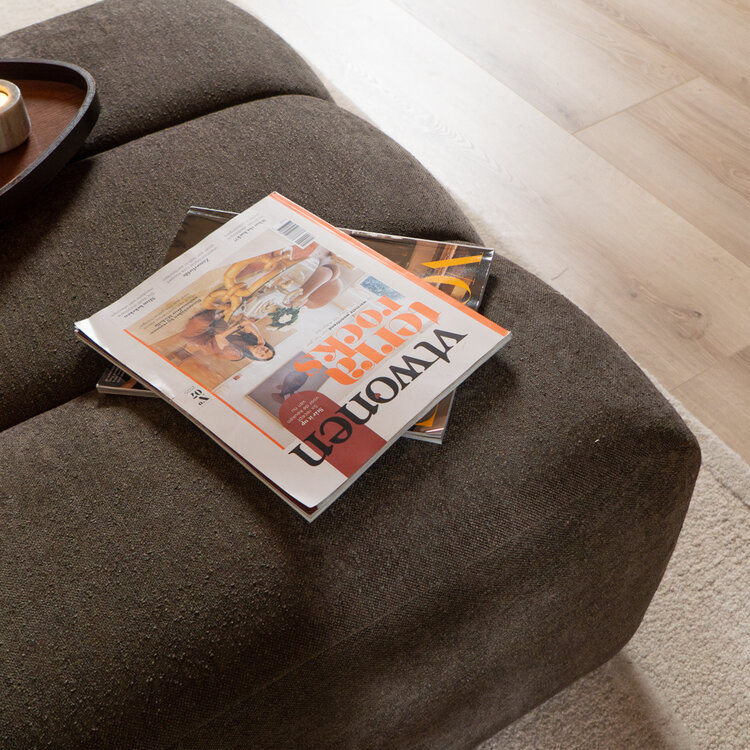 Hocker Luca chenille bruin