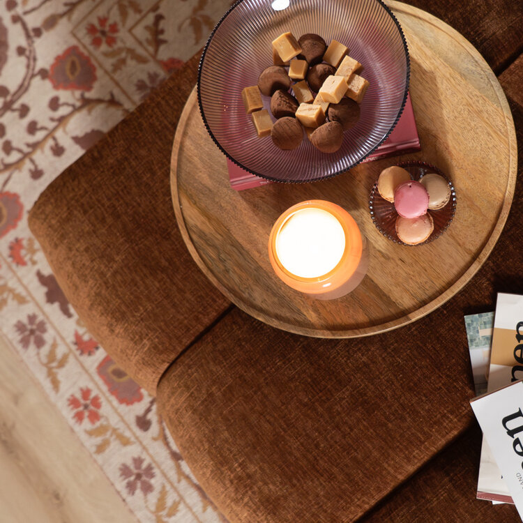 Hocker Luca chenille koper