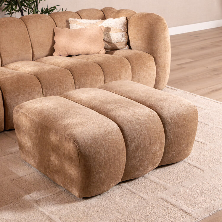 Hocker Luca chenille peach