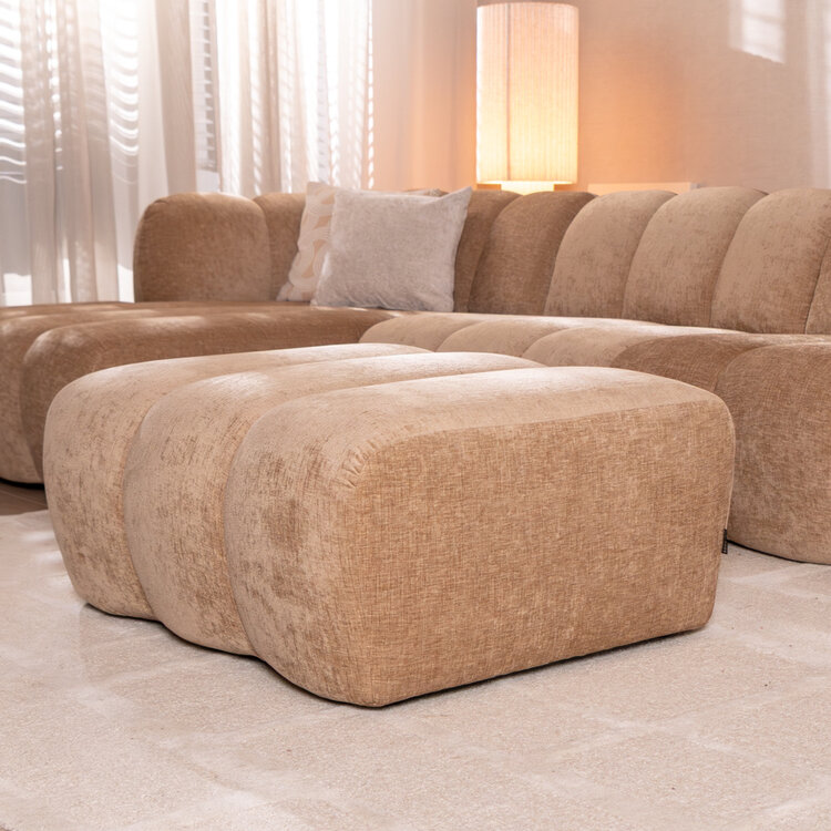 Hocker Luca chenille peach