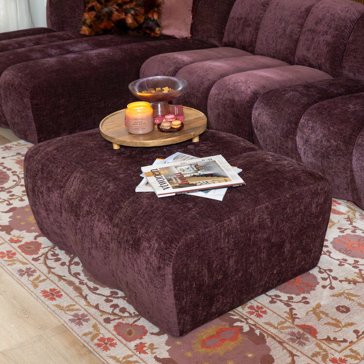 Hocker Luca chenille paars