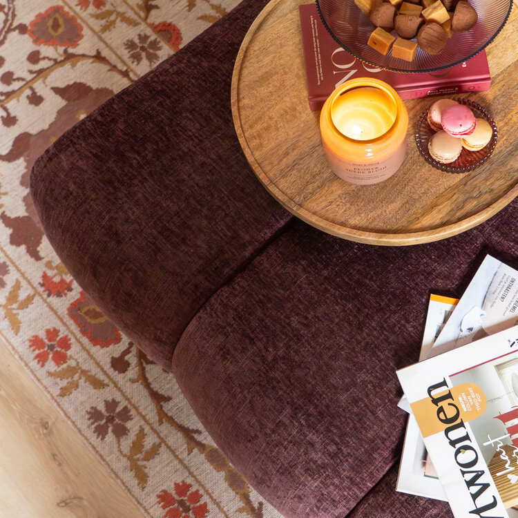 Hocker Luca chenille paars