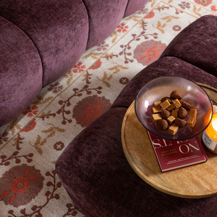 Hocker Luca chenille paars