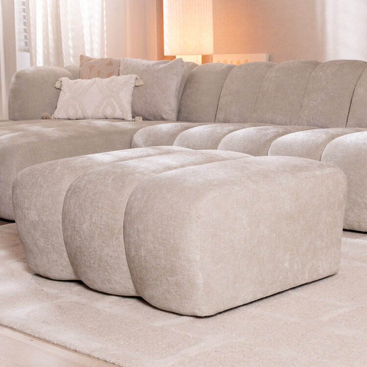 Hocker Luca chenille sand