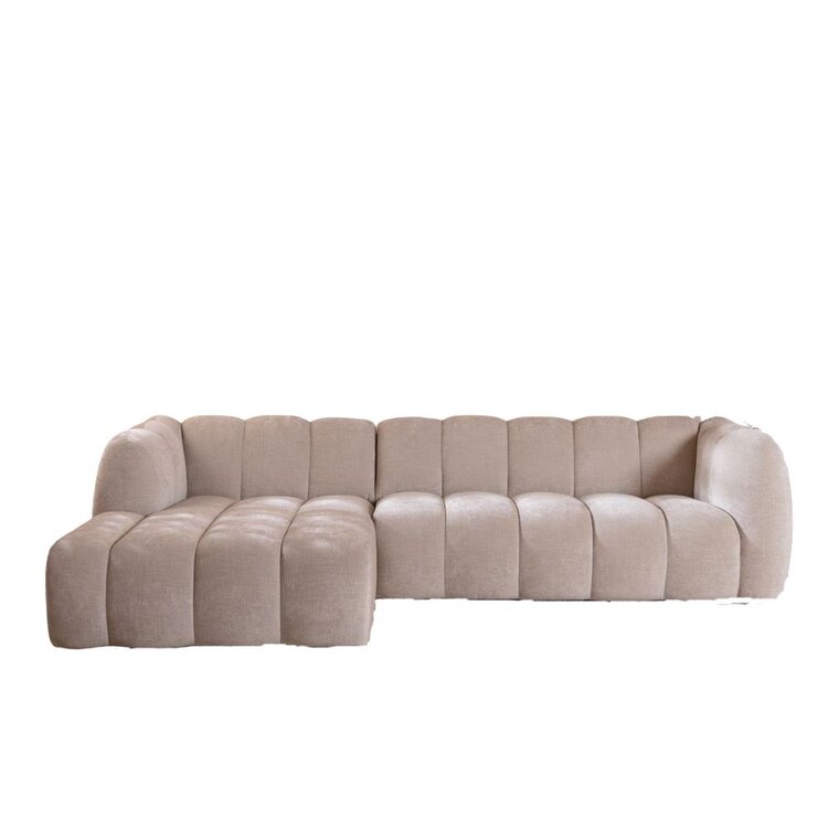 Hoekbank Luca chenille sand links