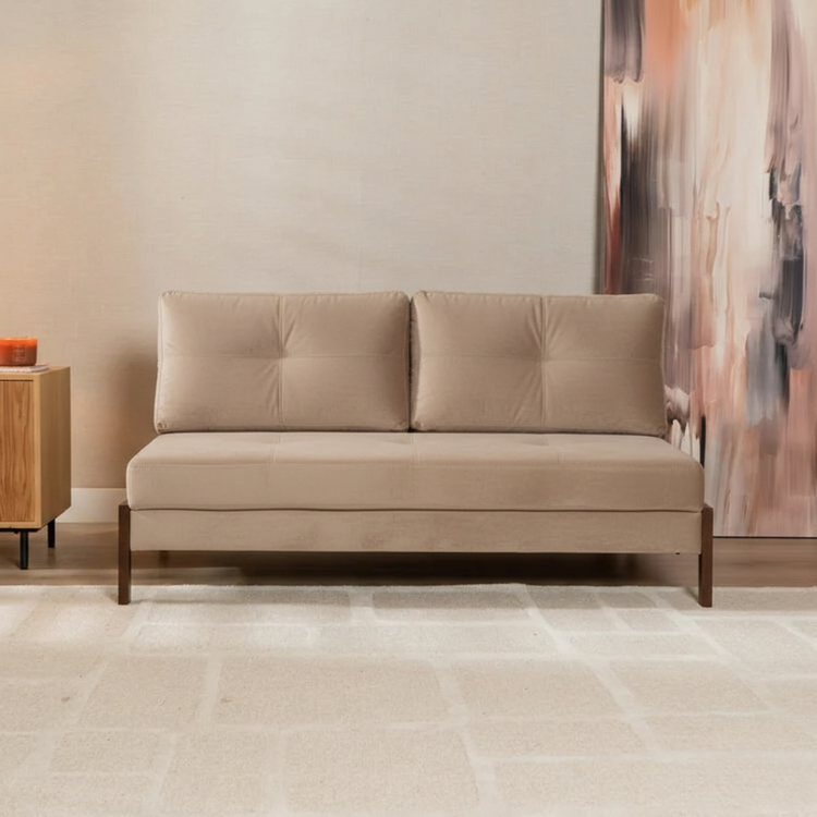 Velvet slaapbank 2 persoons Mikko taupe