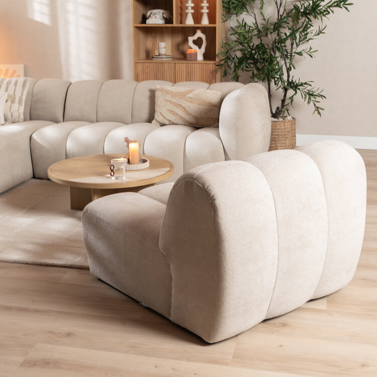 Fauteuil Luca chenille beige