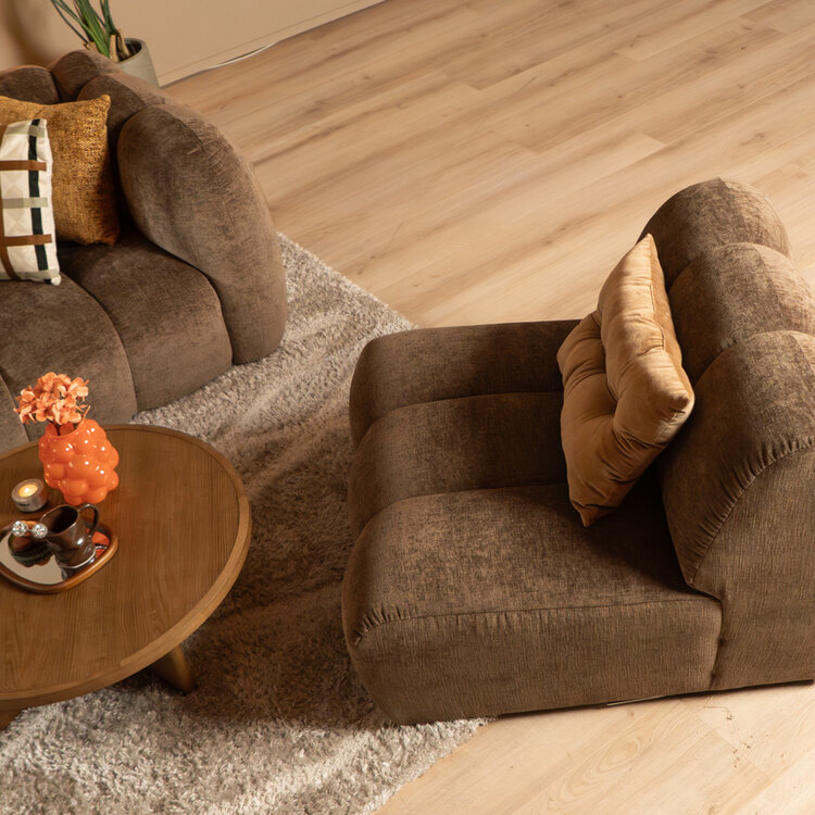 Fauteuil Luca chenille mocha