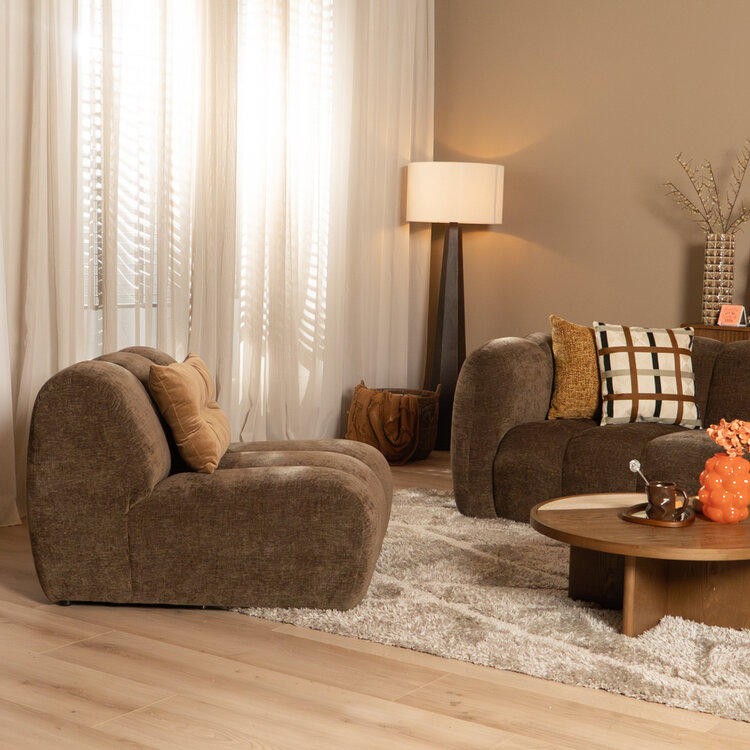 Fauteuil Luca chenille mocha