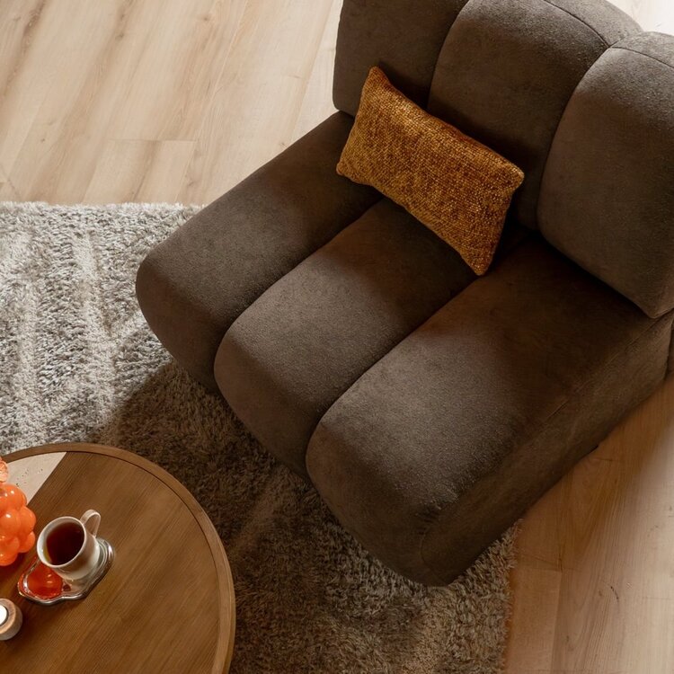 Fauteuil Luca chenille bruin